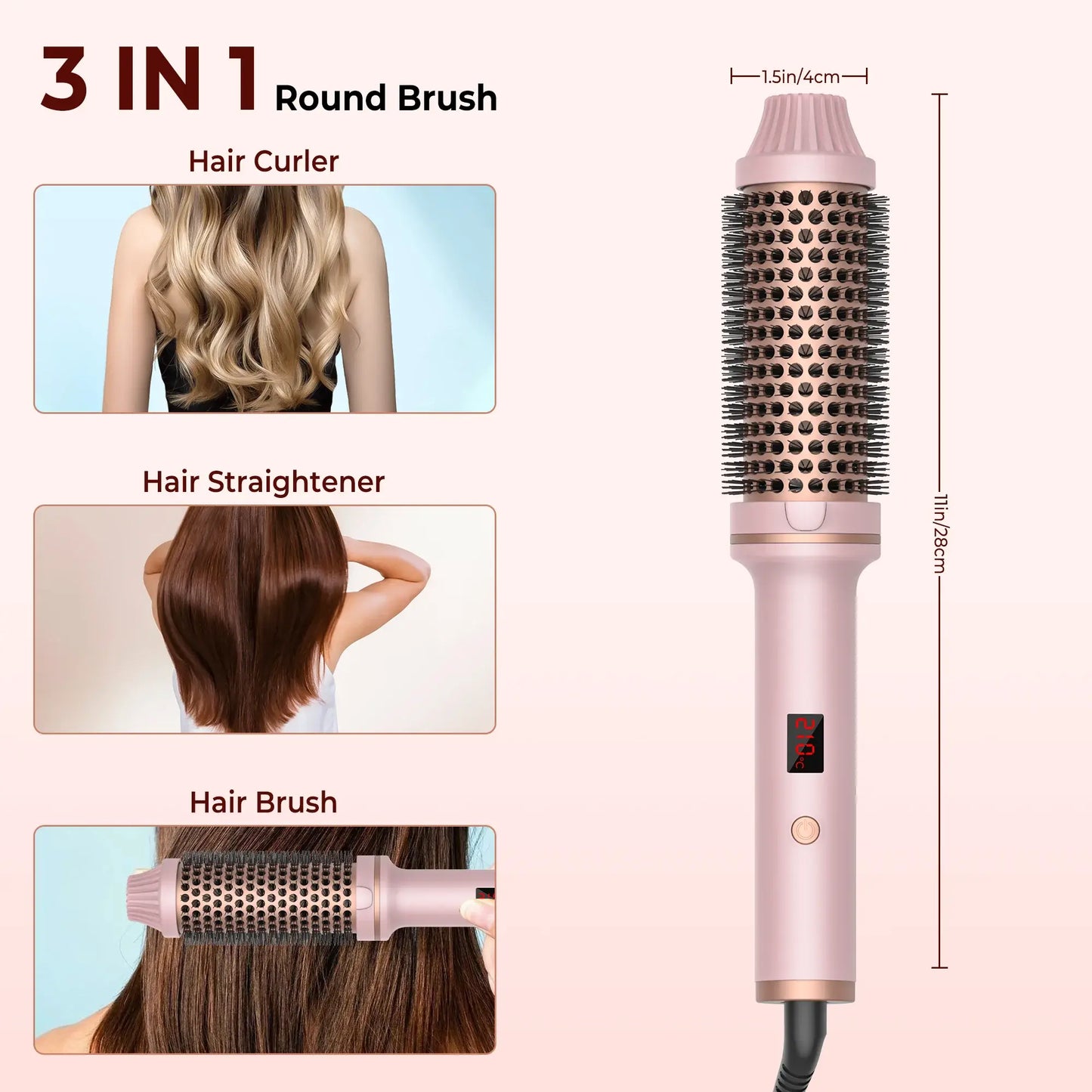 Heated Curling Iron Brush